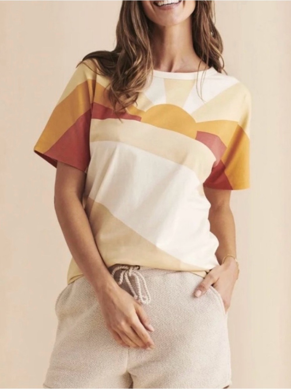 Faherty Sunrise Soleil Organic Pima Cotton Tee, Small